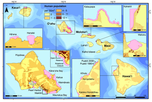 Figure 1. Survey sites where creel and/or fish flow surveys were conducted and included in this study are shown in pink. 